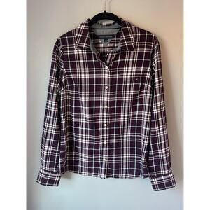 Tommy Hilfiger Women's Collared Plaid Shirt Button up Small